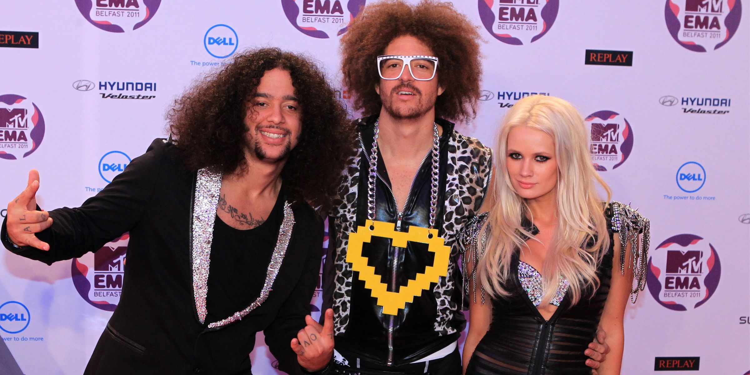 L-R Skyblu, Redfoo, and Lauren Bennett | Source: Getty Images