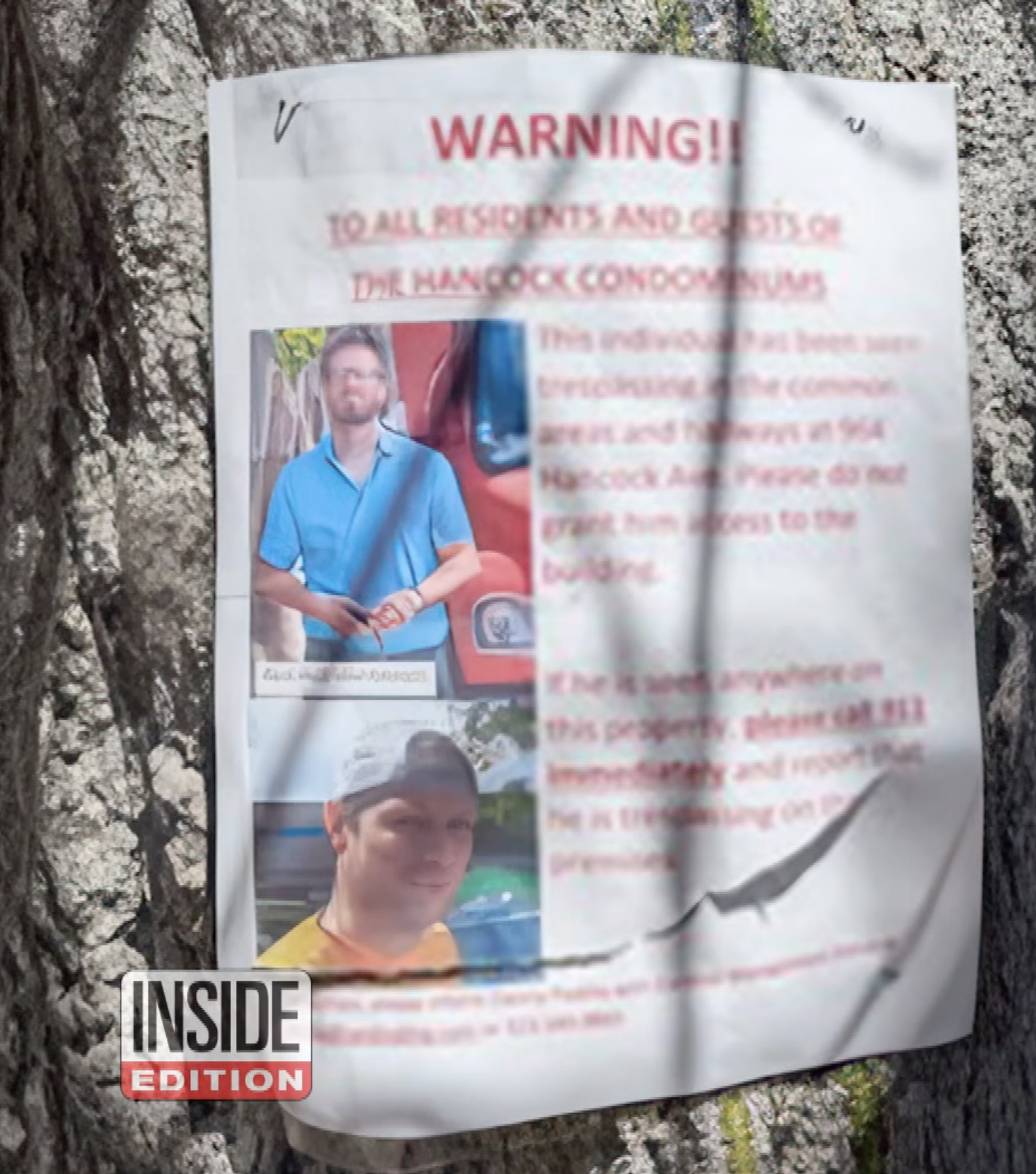 The HOA posted notices in late August 2025 urging residents to call police or 911 if they spotted Brian Hickerson on the