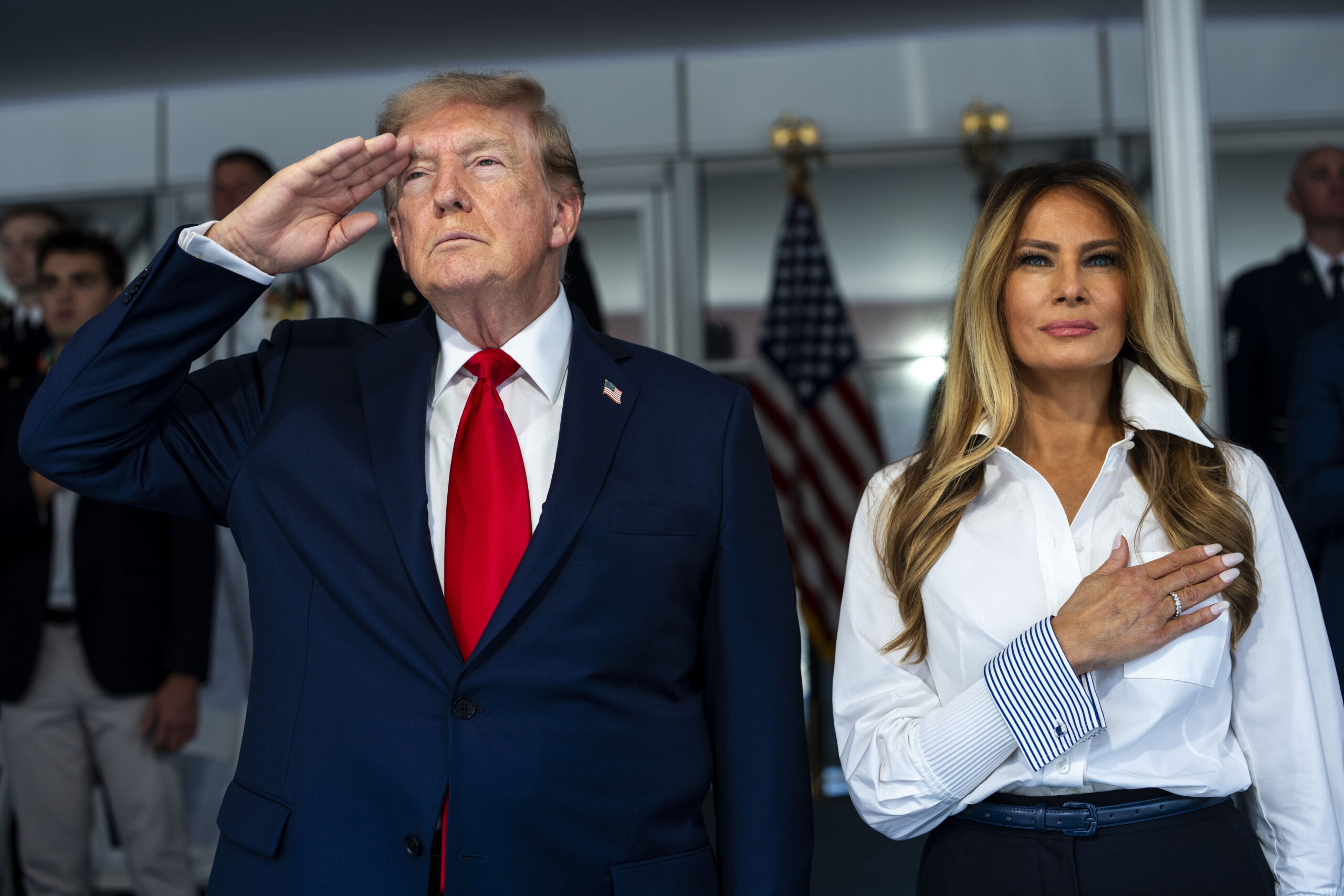Some users thought they were press-ons, while others commented that they were too big. In this photo, Donald Trump and M