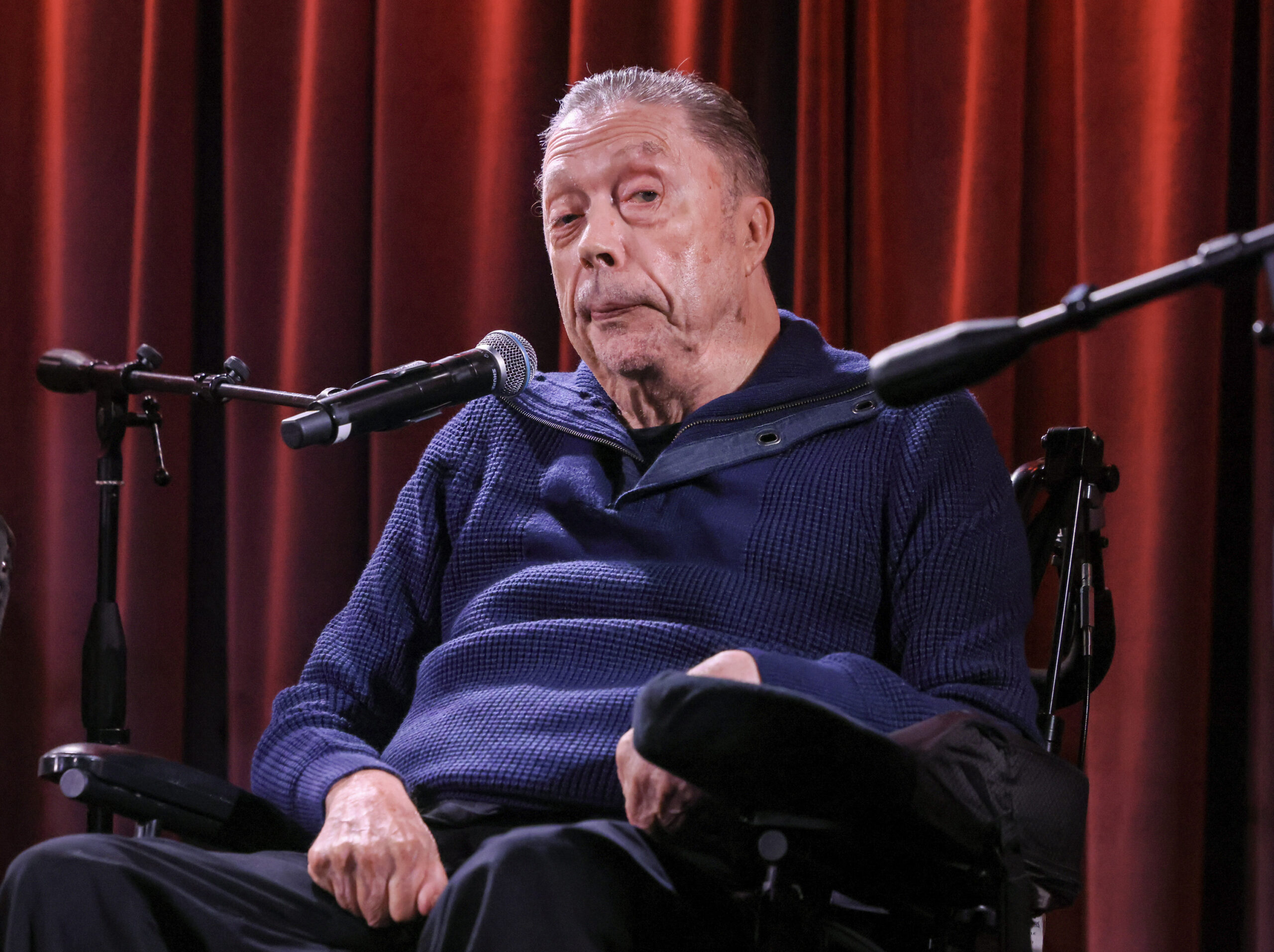 Tim Curry speaks onstage at Celebrating the Music of “The Rocky Horror Picture Show” at GRAMMY Museum L.A. Live on Octob