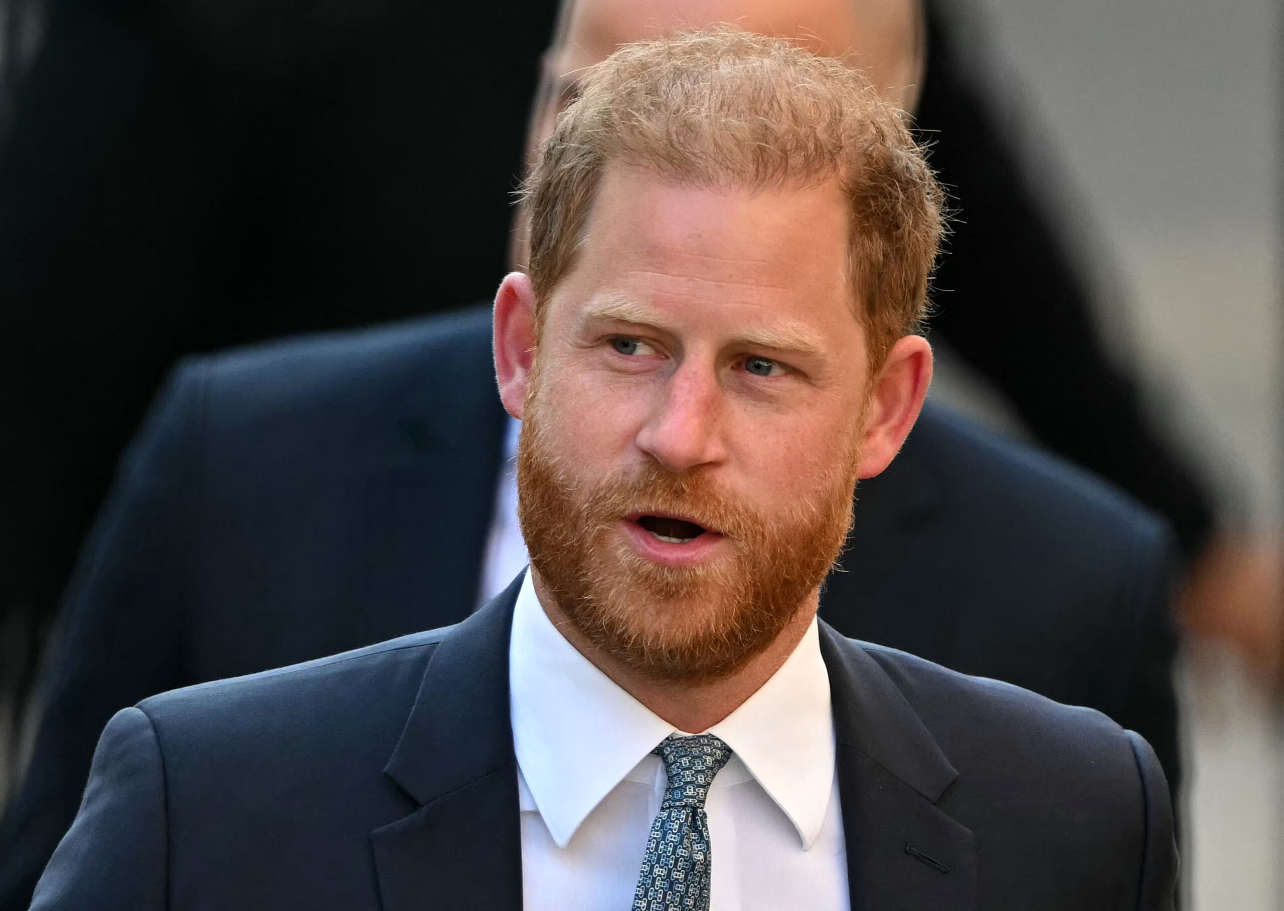 Harry arrives at Britain's High Court in London for his legal fight over U.K. security on April 8, 2025 | Source: Getty 