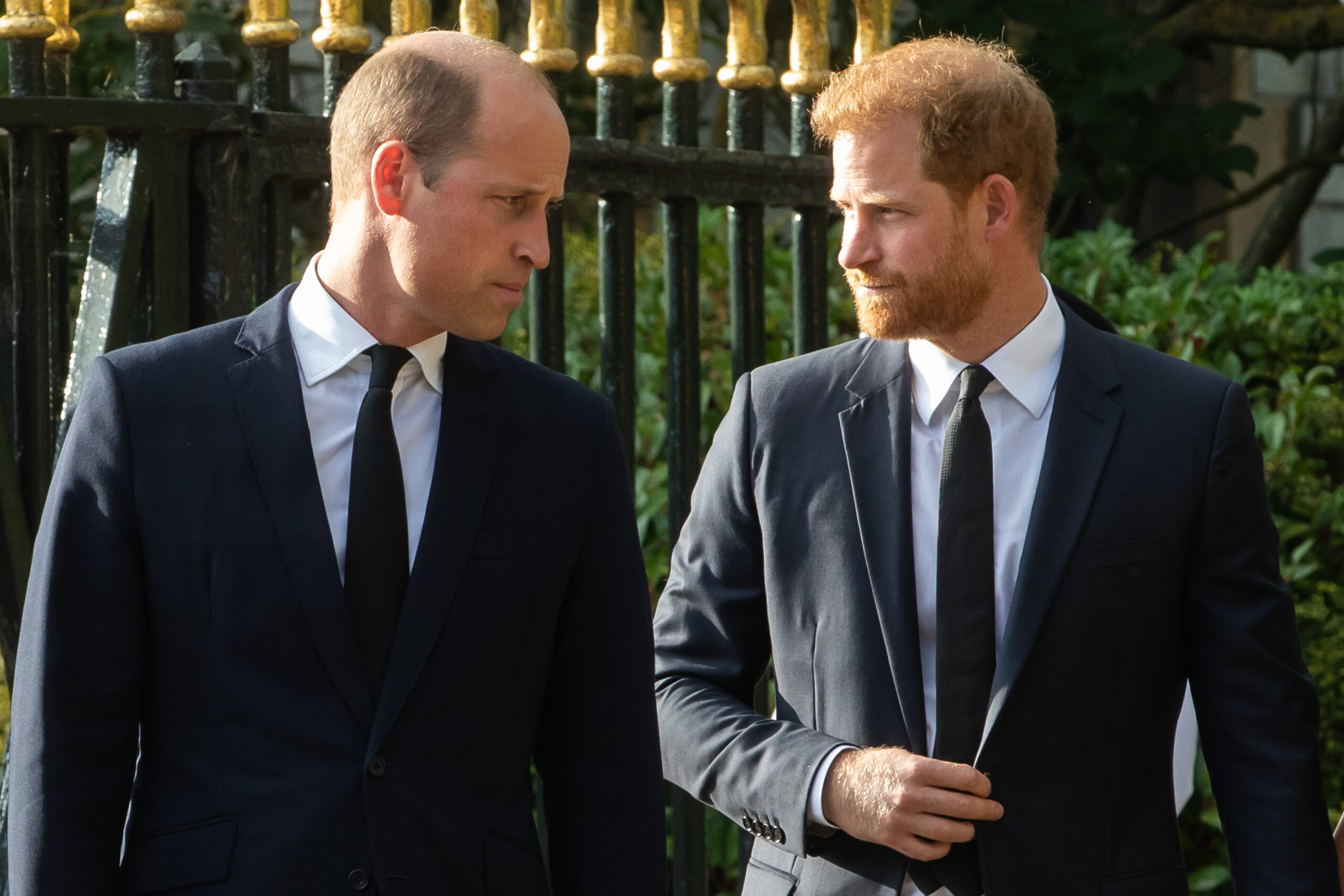 The brothers walked side by side outside Windsor Castle on September 10, 2022, two days after Queen Elizabeth II died at